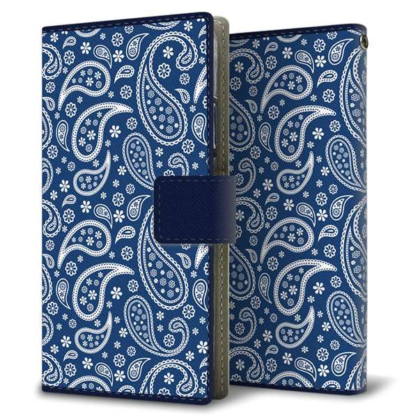 Xperia 10 II SO-41A docomo 高画質仕上げ プリント手帳型ケース(薄型スリム)ペイズリー
