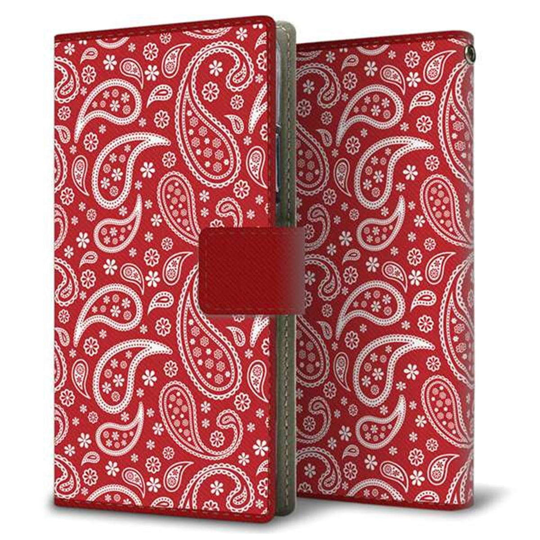 docomo エクスペリア XZs SO-03J 画質仕上げ プリント手帳型ケース(薄型スリム)【765 ペイズリーエンジ】