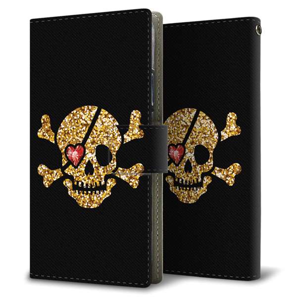 softbank エクスペリア5 901SO 高画質仕上げ プリント手帳型ケース(薄型スリム)【1082 海賊ドクロ】