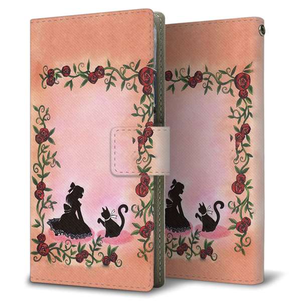 Galaxy S10 SC-03L docomo 高画質仕上げ プリント手帳型ケース(薄型スリム)お姫様とネコ