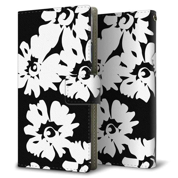 HUAWEI(ファーウェイ) nova lite 3プラス POT-LX2J 高画質仕上げ プリント手帳型ケース(薄型スリム)【1215 モダンフラワー】