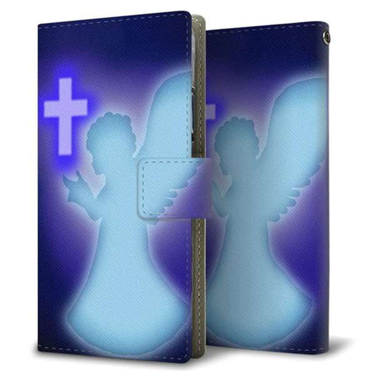 SoftBank シンプルスマホ5 A001SH 画質仕上げ プリント手帳型ケース(薄型スリム)【1249 祈りを捧げる天使】