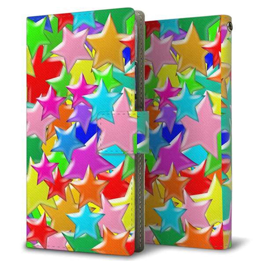 SoftBank アクオスセンス5G A004SH 画質仕上げ プリント手帳型ケース(薄型スリム)【1293 ランダムスター】