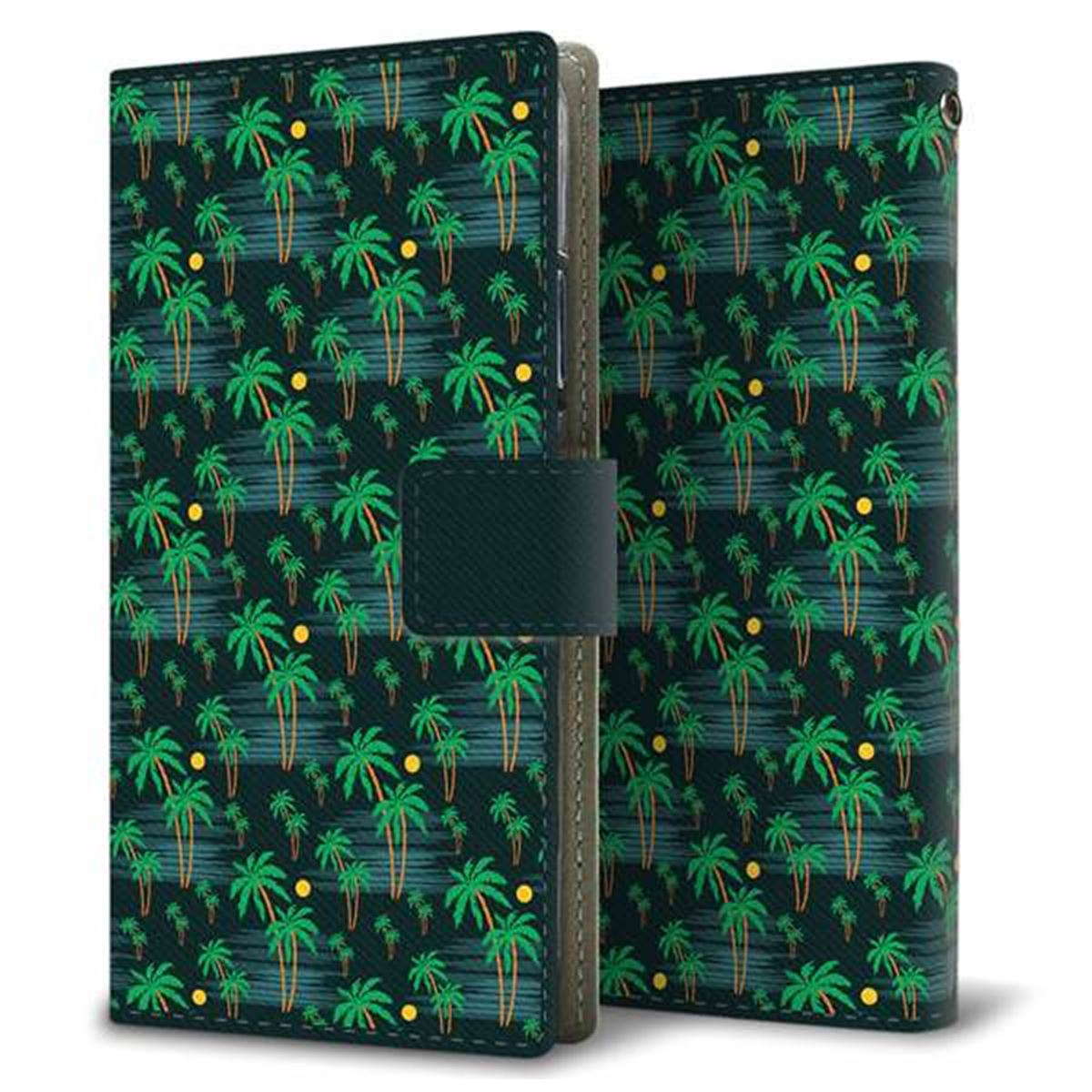 HUAWEI(ファーウェイ) P40 lite 5G CDY-NA9A 画質仕上げ プリント手帳型ケース(薄型スリム)【1315 月夜とヤシ】