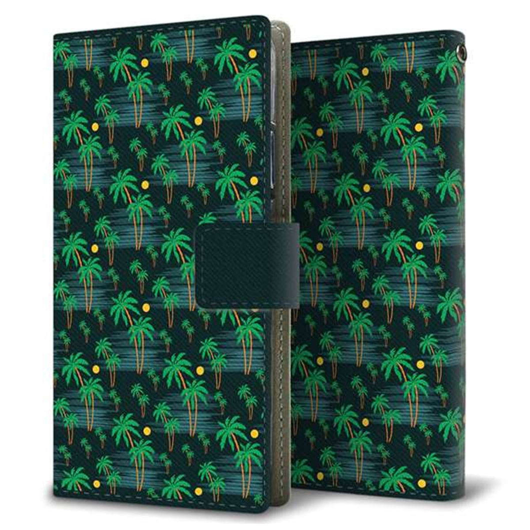 Y!mobile アンドロイドワン S2 画質仕上げ プリント手帳型ケース(薄型スリム)【1315 月夜とヤシ】