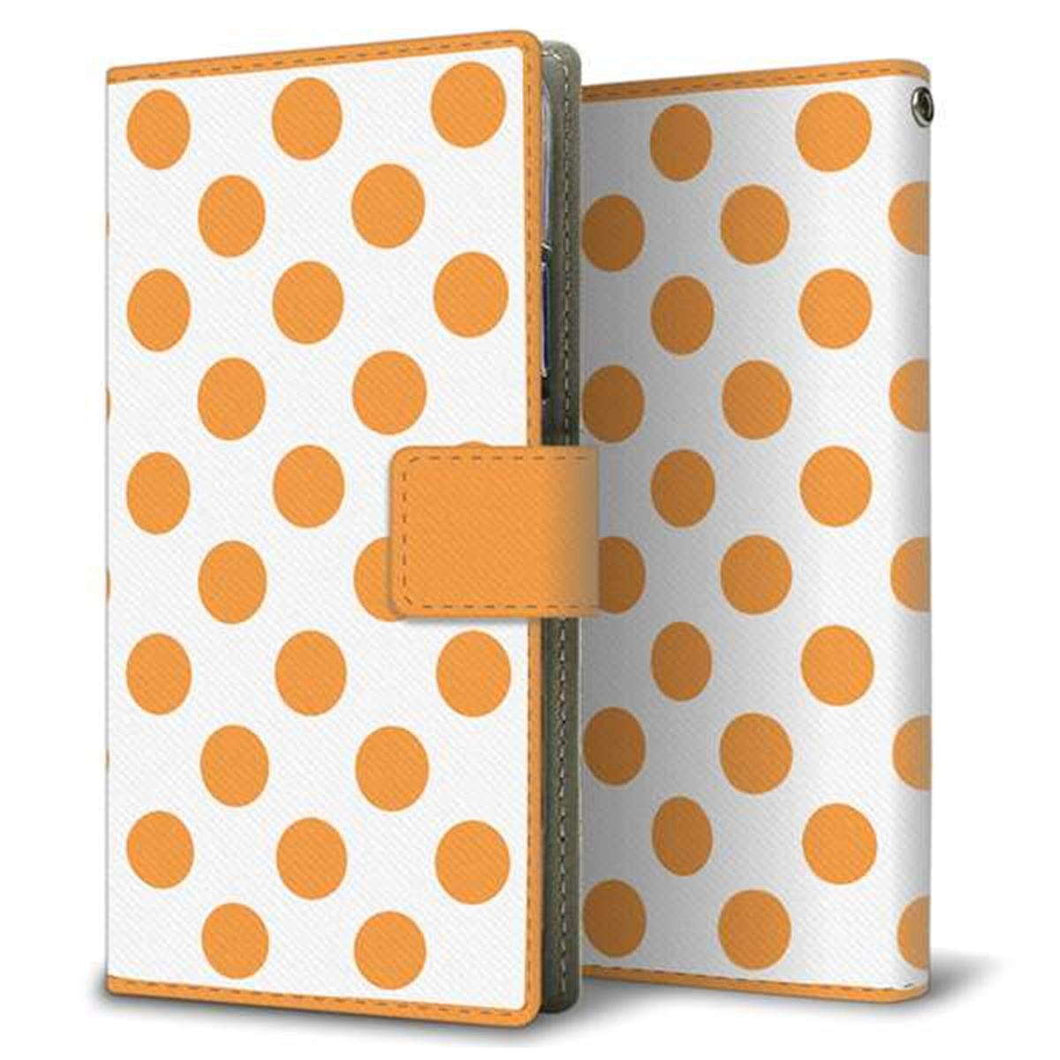 docomo エクスペリア XZ2 SO-03K 画質仕上げ プリント手帳型ケース(薄型スリム)【1349 シンプルビッグオレンジ白】