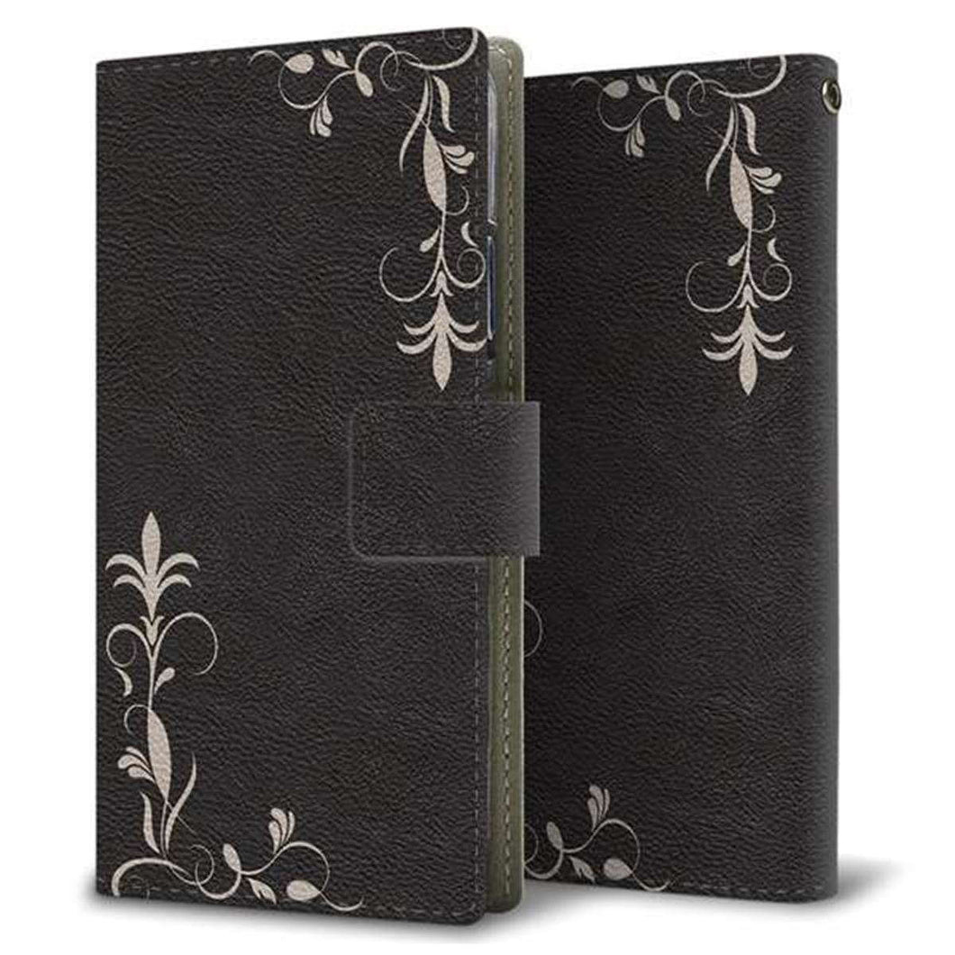 au ZTE a1 ZTG01 画質仕上げ プリント手帳型ケース(薄型スリム)【EK825 レザー風グラスフレーム】