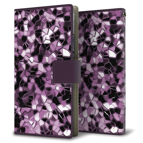HUAWEI(ファーウェイ) nova lite 3プラス POT-LX2J 高画質仕上げ プリント手帳型ケース(薄型スリム)【EK837 テクニカルミラーパープル】