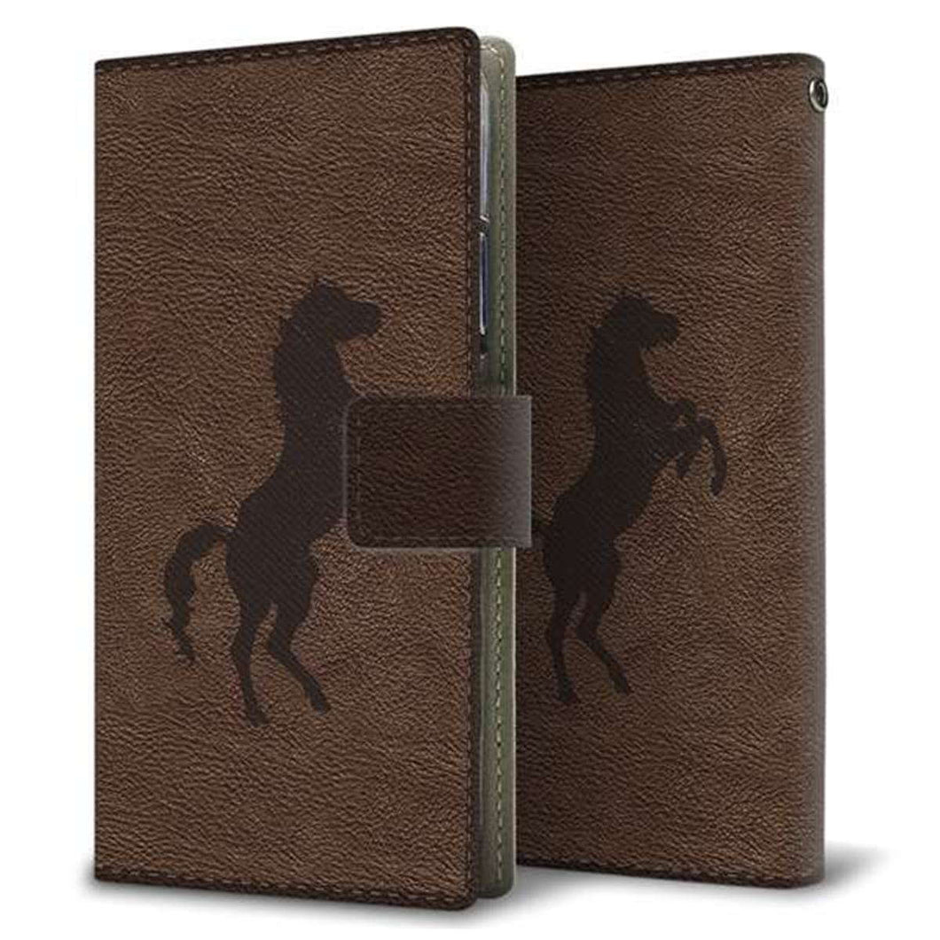 au エクスペリア XZ2 プレミアム SOV38 画質仕上げ プリント手帳型ケース(薄型スリム)【EK861 レザー風馬】