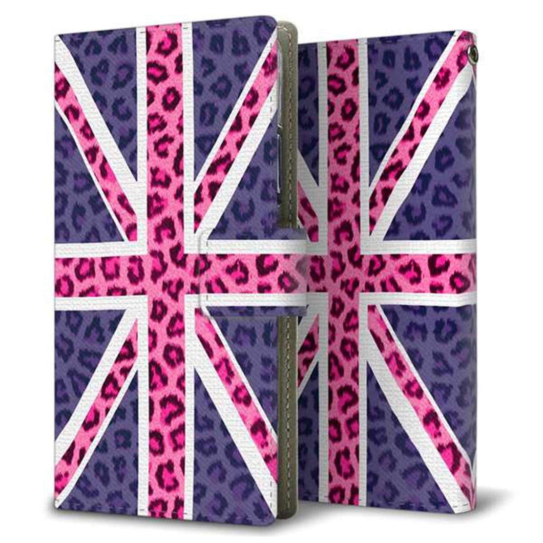 Y!mobile アンドロイドワン S1 画質仕上げ プリント手帳型ケース(薄型スリム)【EK893 ユニオンジャックヒョウ】