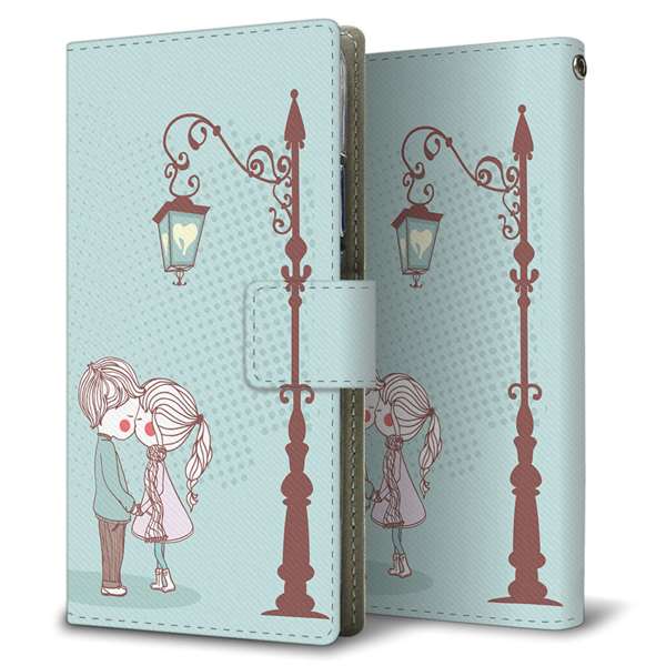 simフリー HUAWEI(ファーウェイ) P30 lite Marie-L22J 高画質仕上げ プリント手帳型ケース(薄型スリム)【EK913 小さなカップル】