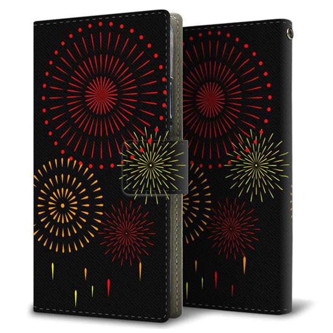 docomo LG style3 L-41A 画質仕上げ プリント手帳型ケース(薄型スリム)【EK933 打ち上げ花火】