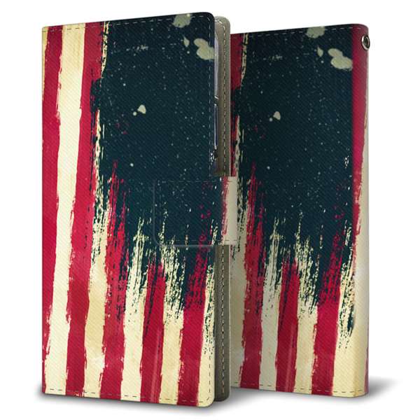 simフリー HUAWEI(ファーウェイ) P30 lite Marie-L22J 高画質仕上げ プリント手帳型ケース(薄型スリム)【MI805  ヴィンテージアメリカ】