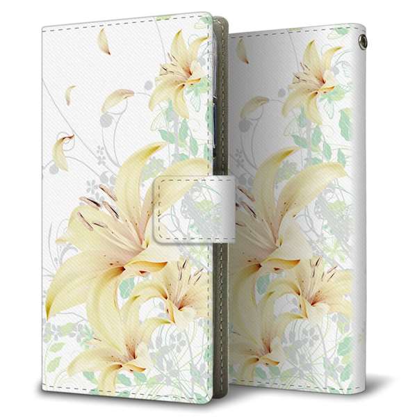 DIGNO SX3 KYG02 au 高画質仕上げ プリント手帳型ケース(薄型スリム)ユリ