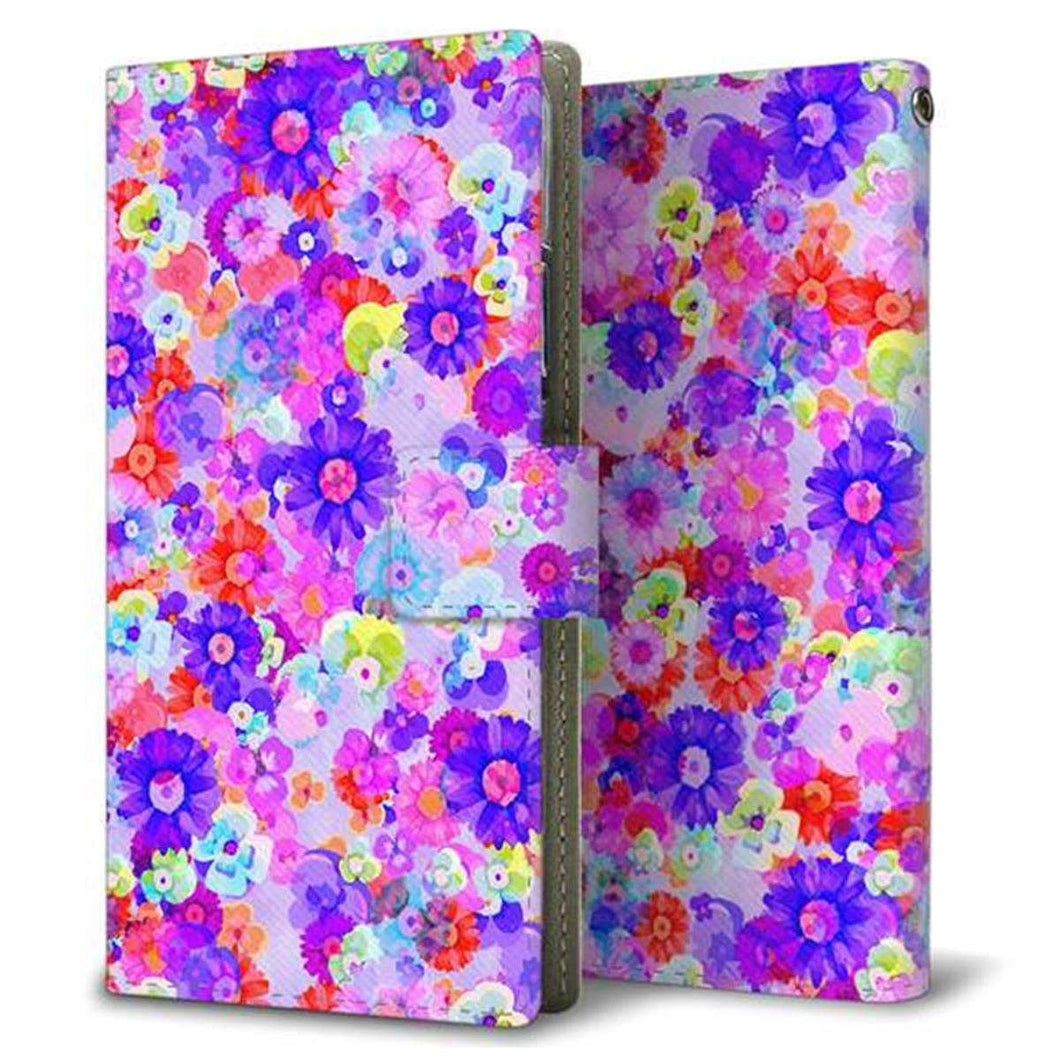 docomo エクスペリア1 III SO-51B 画質仕上げ プリント手帳型ケース ( 薄型スリム )【SC868 リバティプリント フルールドパルファン(パープル)】