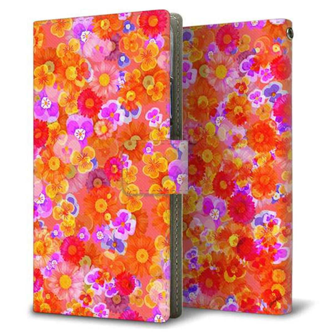 Xiaomi(シャオミ)Redmi Note 9s 画質仕上げ プリント手帳型ケース(薄型スリム)【SC871 リバティプリント フルールドパルファン(レッド)】