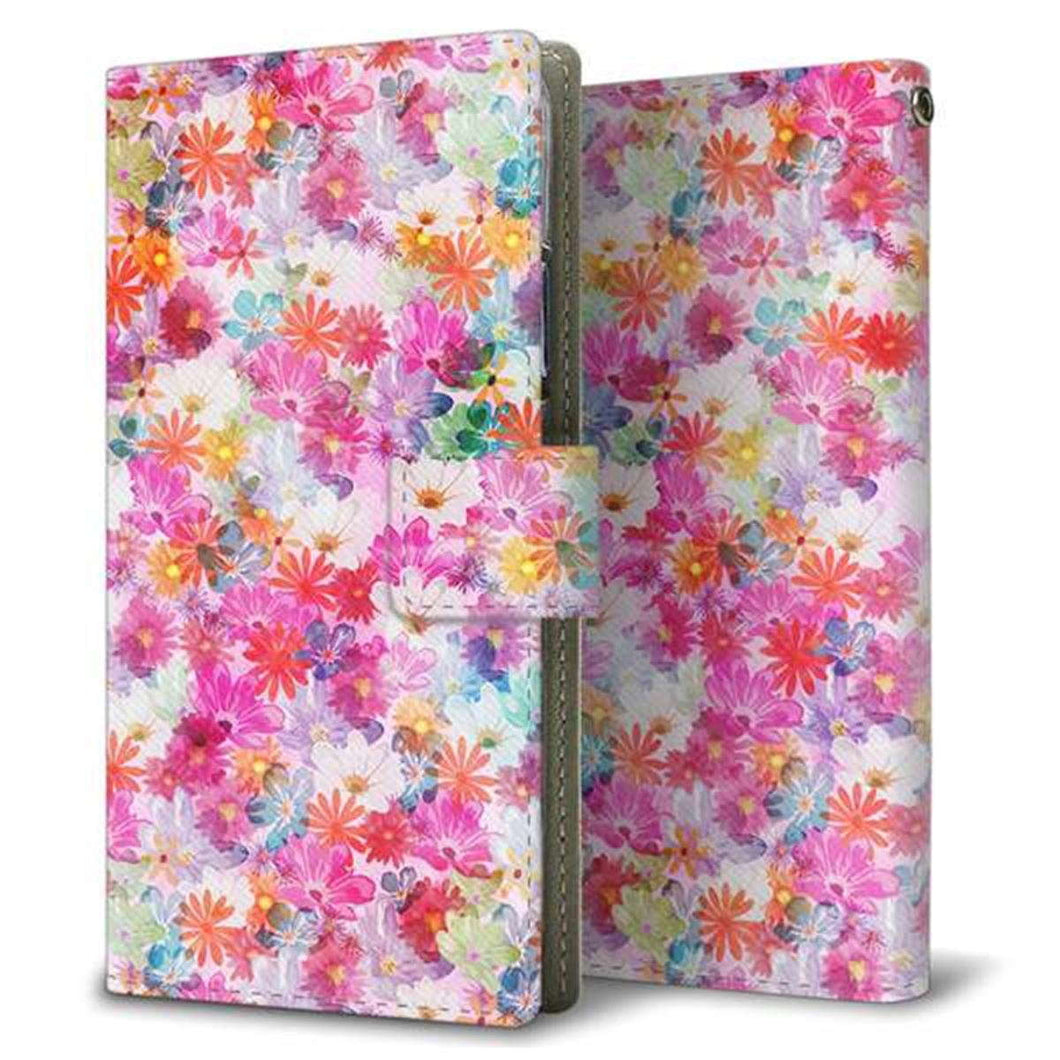 HUAWEI nova lite for Y!mobile 608HW 画質仕上げ プリント手帳型ケース(薄型スリム)【SC874 リバティプリント プレスドフラワー(ピンク)】