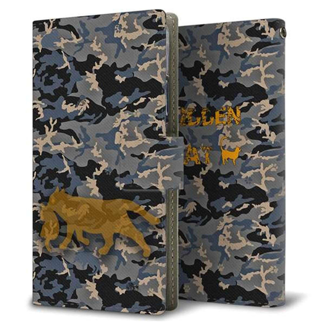 Y!mobile ZTE リベロ5G A003ZT 画質仕上げ プリント手帳型ケース(薄型スリム)【YA902 HIDDEN CAT】