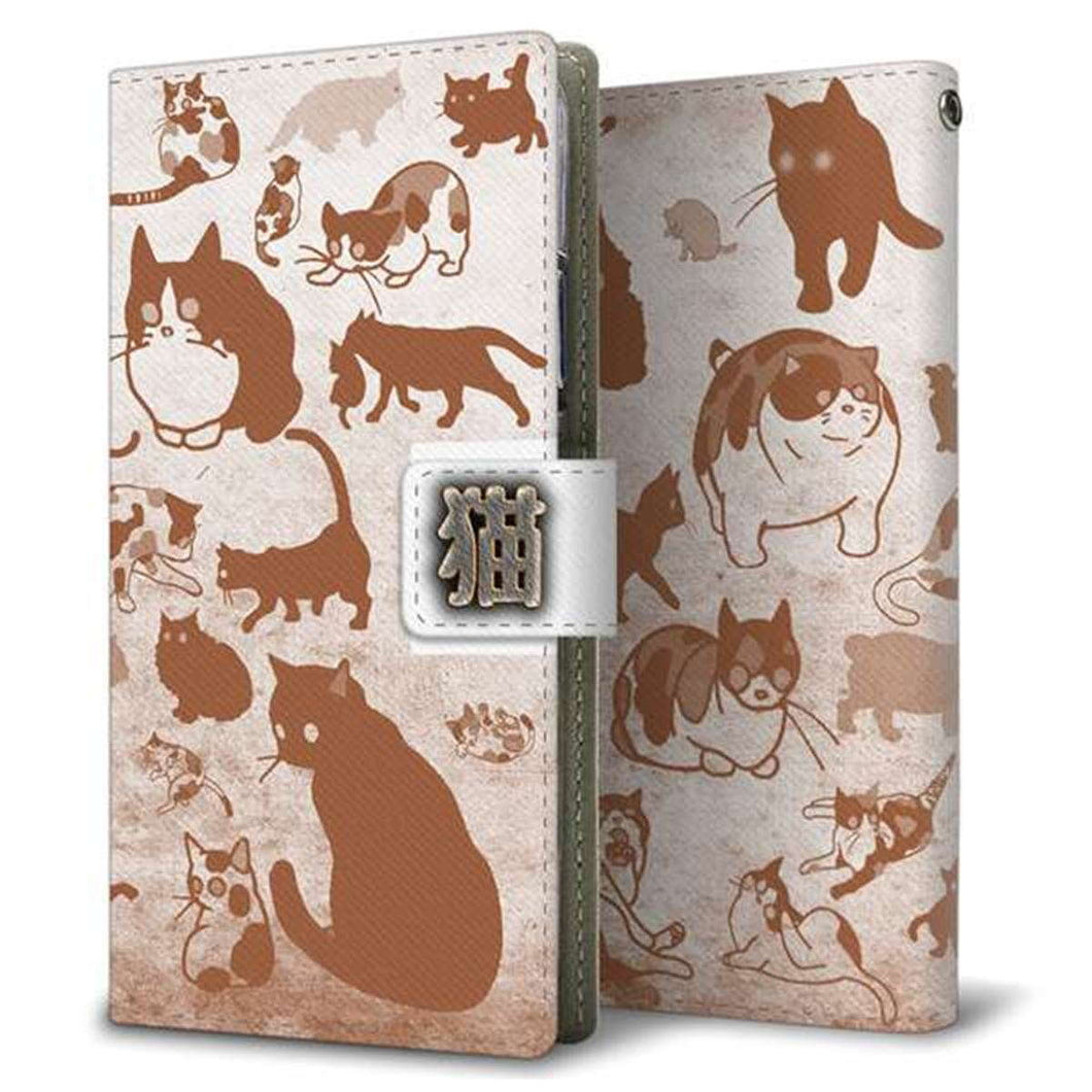 Xiaomi(シャオミ)Redmi Note 9s 画質仕上げ プリント手帳型ケース(薄型スリム)【YA936 セピア猫】