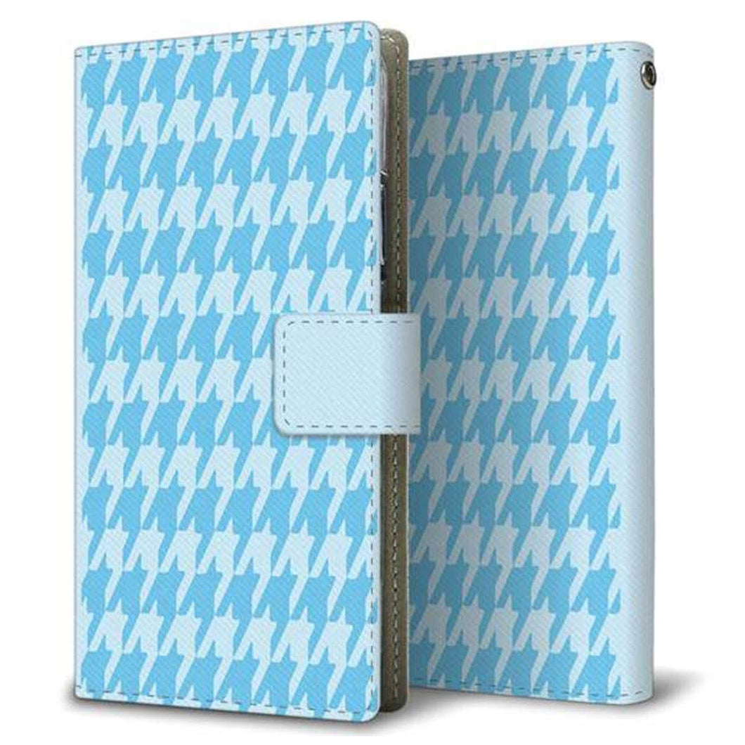 docomo エクスペリアZ5 SO-01H 画質仕上げ プリント手帳型ケース(薄型スリム)【YA997 千鳥格子02】