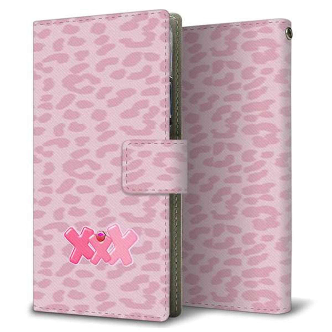 Xperia Ace III A203SO Y!mobile 画質仕上げ プリント手帳型ケース(薄型スリム)【YB890 レオパルドピンク】