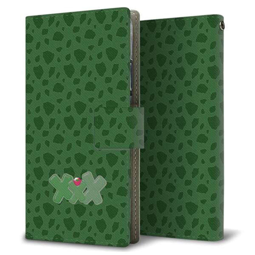 アクオスセンス2 SH-M08 画質仕上げ プリント手帳型ケース(薄型スリム)【YB895 ダルメシアンアーミーグリーン】