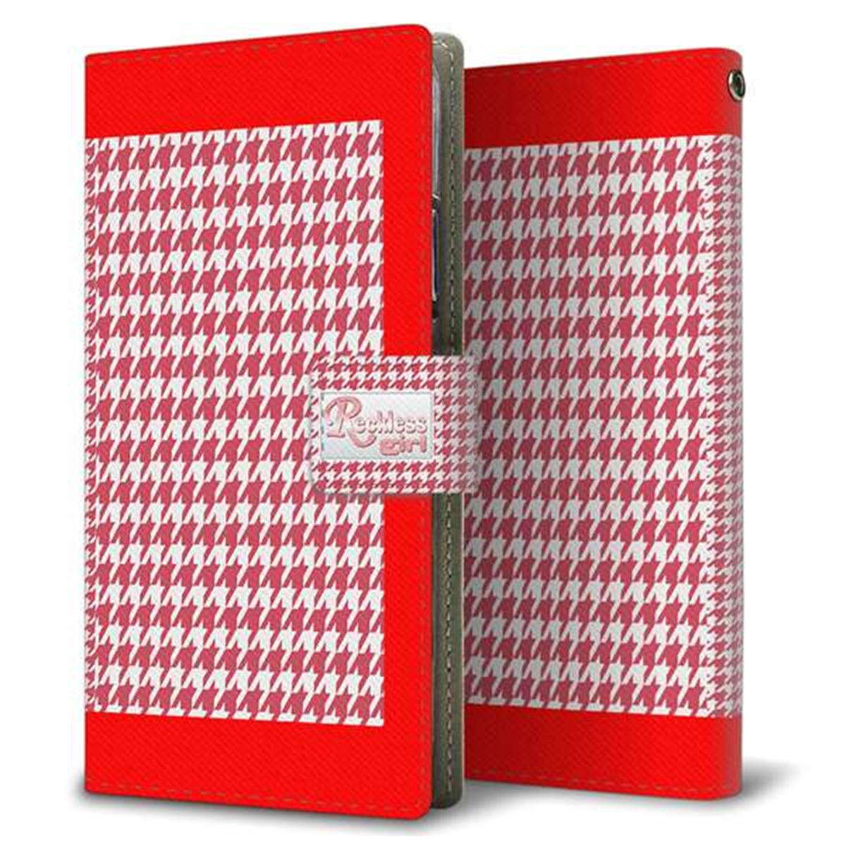 Galaxy A23 5G SCG18 au 画質仕上げ プリント手帳型ケース(薄型スリム)【YC809 ハウンドトゥース】