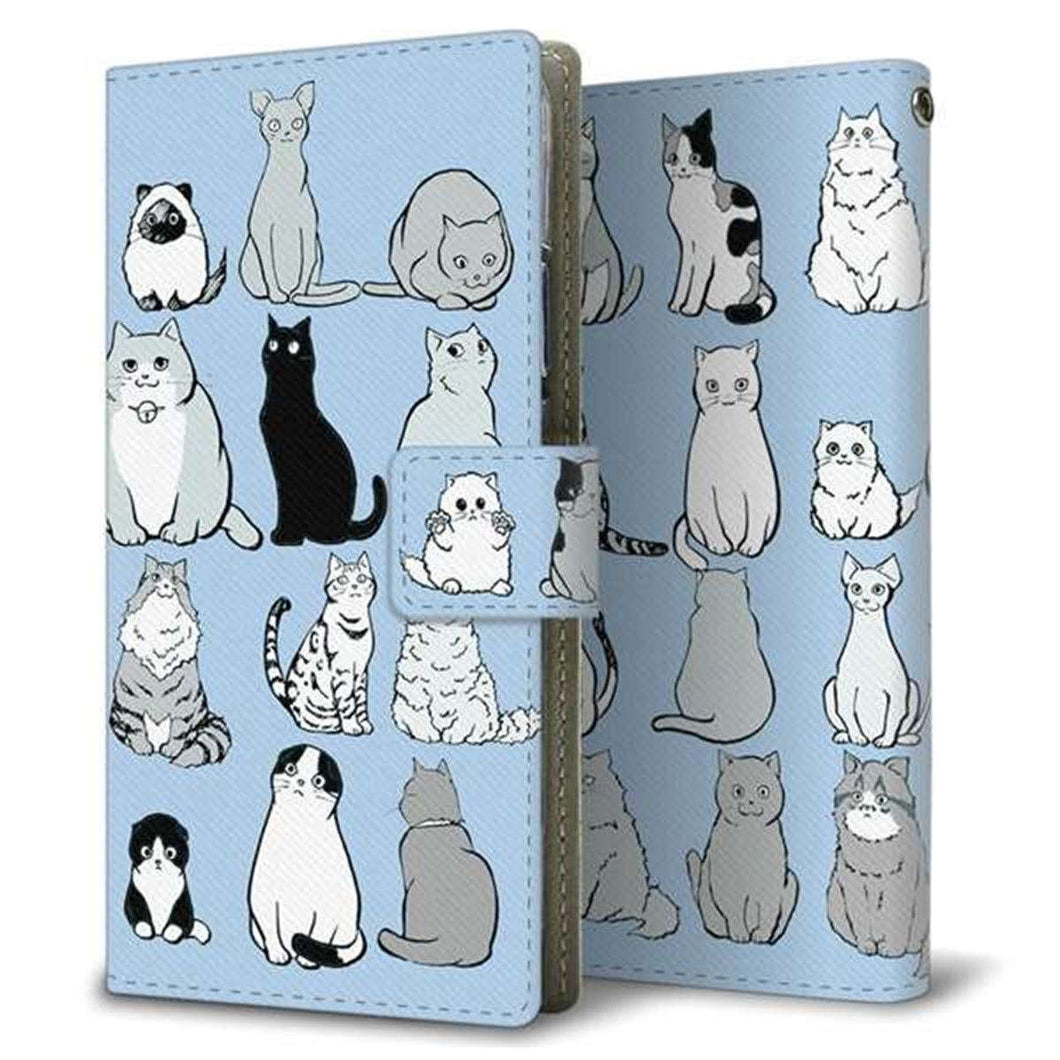 au ギャラクシー S9+ SCV39 画質仕上げ プリント手帳型ケース(薄型スリム)【YC831 ねこ02】