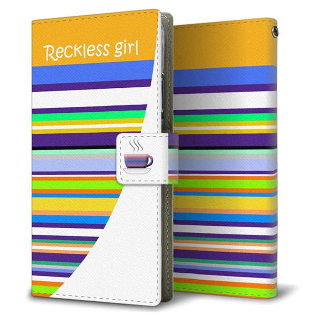 AQUOS sense7 SH-M24 楽天モバイル 画質仕上げ プリント手帳型ケース(薄型スリム)【YC866 カップボーダー02】