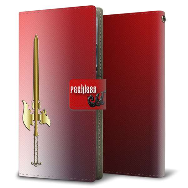 SoftBank LG V60 ThinQ 5G A001LG 高画質仕上げ プリント手帳型ケース(薄型スリム)【YC880 ソード】