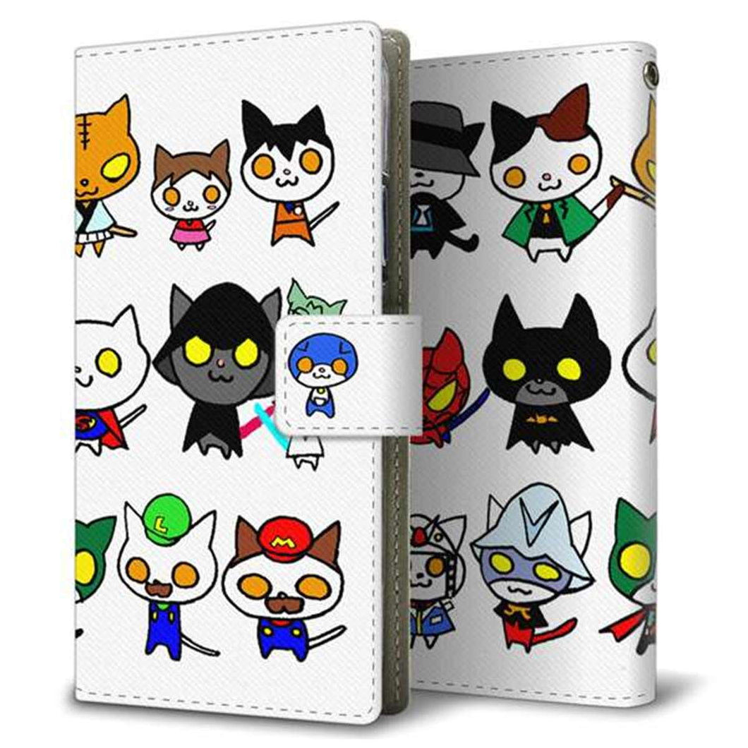 Android One S4 画質仕上げ プリント手帳型ケース(薄型スリム)【YC898 マネネコ01】