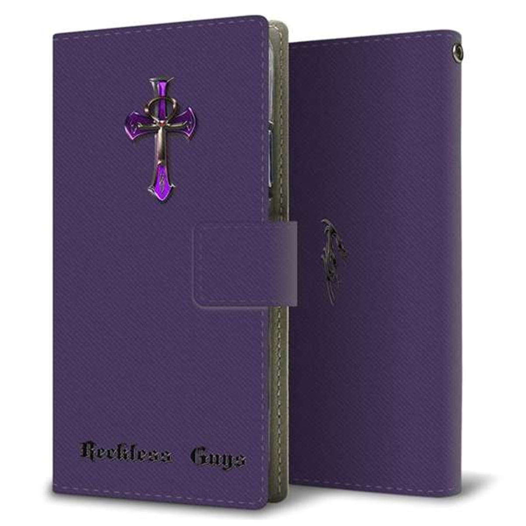 Y!mobile アンドロイドワン S2 画質仕上げ プリント手帳型ケース(薄型スリム)【YC911 バイオレットクロスs】