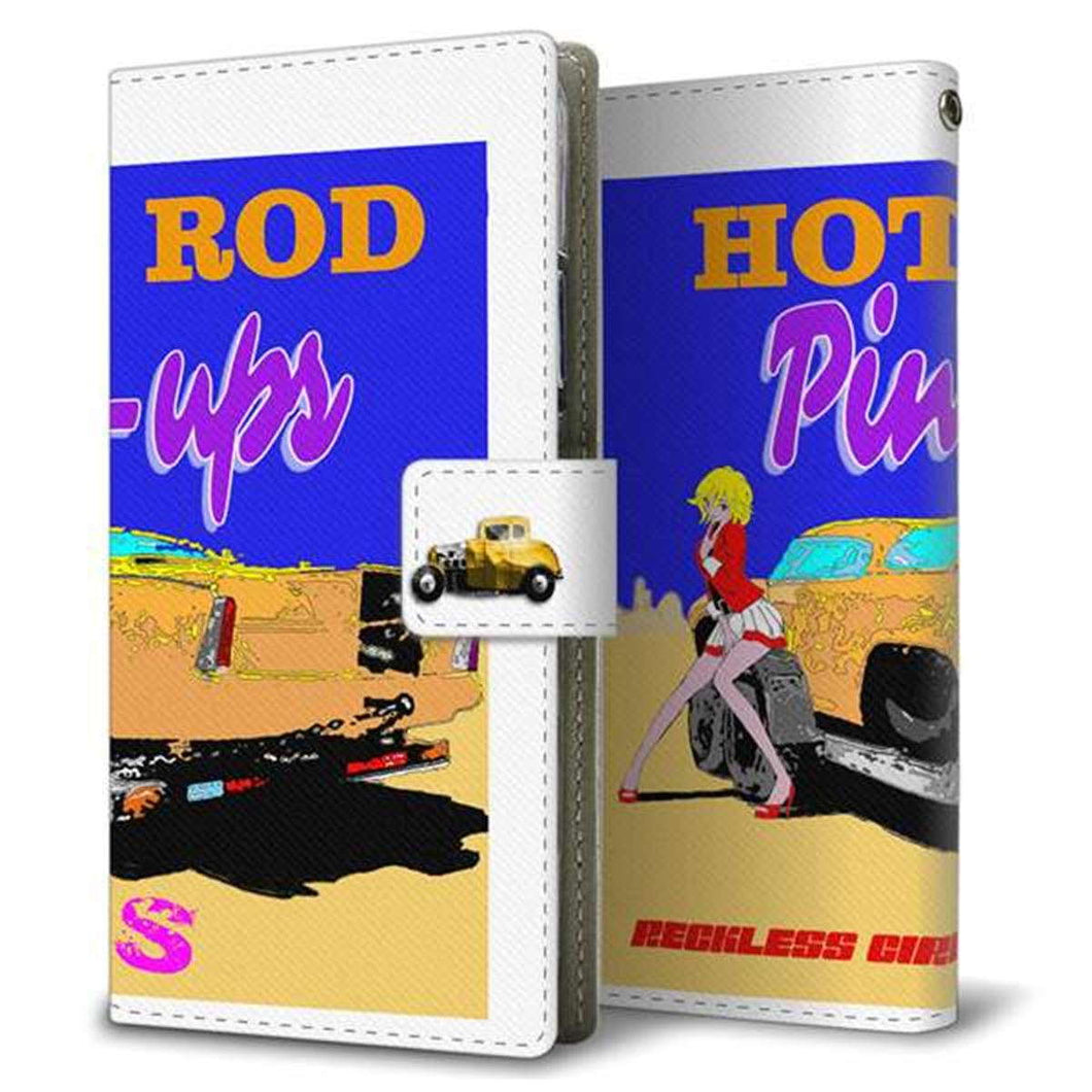 au イサイ V30+ LGV35 画質仕上げ プリント手帳型ケース(薄型スリム)【YC977 ピンナップガール08】