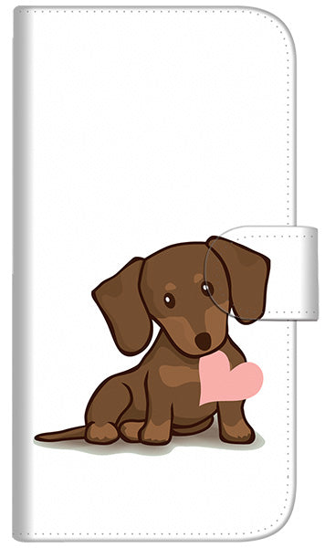 iPhone6 PLUS 高画質仕上げ プリント手帳型ケース(通常型)【394 I love ダックス】