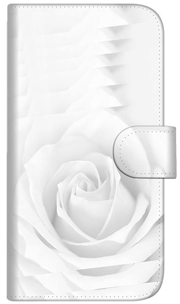 iPhone6 PLUS 高画質仕上げ プリント手帳型ケース(通常型)【402 ホワイトRose】