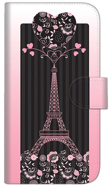 iPhone6 PLUS 高画質仕上げ プリント手帳型ケース(通常型)【469 ピンクのエッフェル塔】