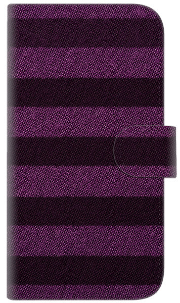 iPhone6 PLUS 高画質仕上げ プリント手帳型ケース(通常型)【533 極太ボーダーPR&NV】