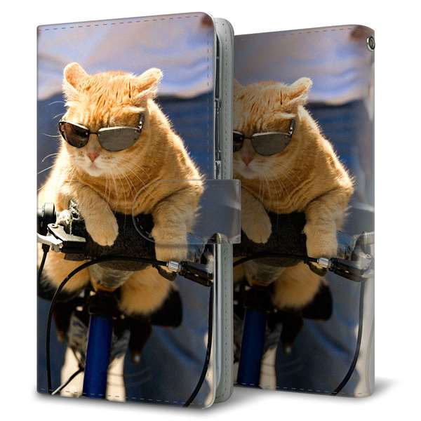 Galaxy A54 5G SC-53D docomo 高画質仕上げ プリント手帳型ケース(通常型) 【595 にゃんとサイクル】