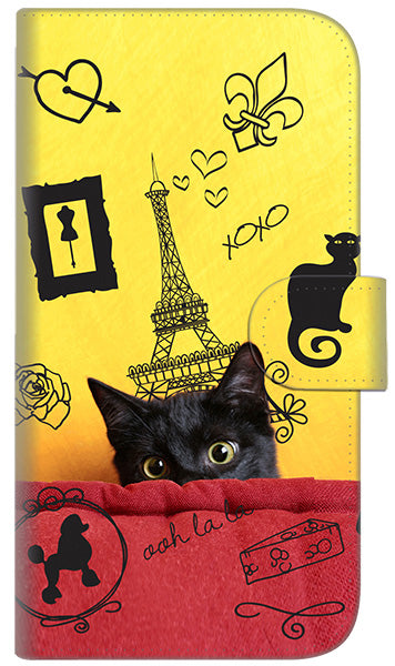 iPhone6 PLUS 高画質仕上げ プリント手帳型ケース(通常型)【686 パリの子猫】