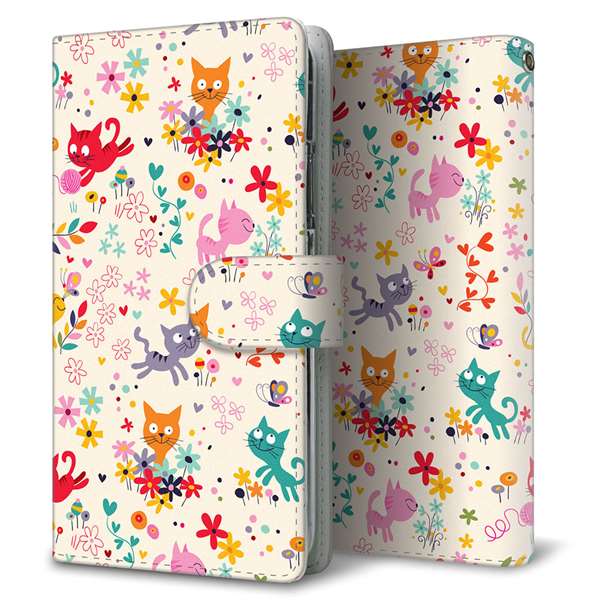 docomo ギャラクシーS20+ SC-52A 高画質仕上げ プリント手帳型ケース(通常型)【693 ネコのあそび場】