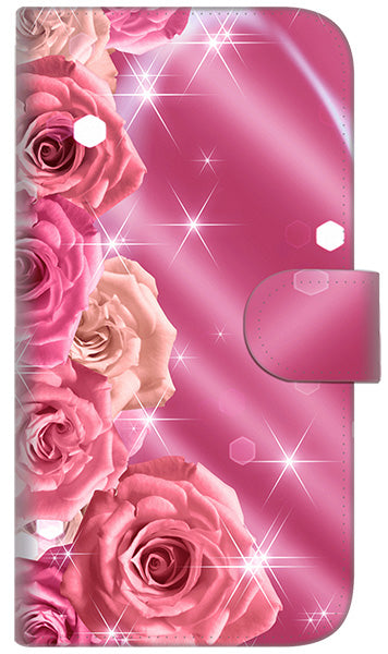 iPhone6 PLUS 高画質仕上げ プリント手帳型ケース(通常型)【1182 ピンクの薔薇に誘われて】