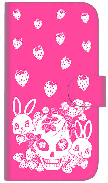 iPhone6 PLUS 高画質仕上げ プリント手帳型ケース(通常型)【AG836 苺兎(ピンク)】