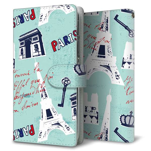 simフリー HUAWEI(ファーウェイ) P30 lite Marie-L22J 高画質仕上げ プリント手帳型ケース(通常型)【EK812 ビューティフルパリブルー】