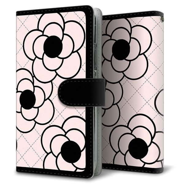 au ギャラクシー S10+ SCV42 高画質仕上げ プリント手帳型ケース(通常型)【EK926 カメリア(極うすピンク)】
