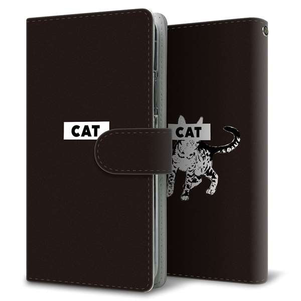 シンプルスマホ6 A201SH SoftBank 高画質仕上げ プリント手帳型ケース(通常型)【FD808 にゃんこ808】