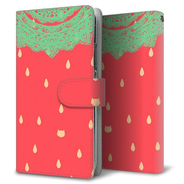 Redmi Note 10 JE XIG02 au 高画質仕上げ プリント手帳型ケース(通常型)【MI800 strawberry ストロベリー】