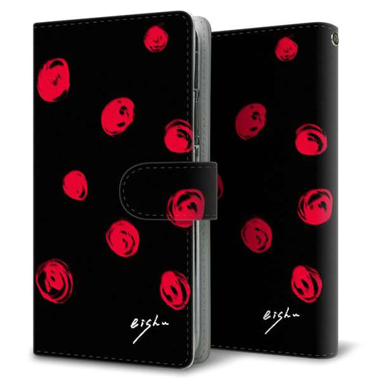 Redmi Note 11 高画質仕上げ プリント手帳型ケース(通常型)【OE837 手描きシンプル ブラック×レッド】