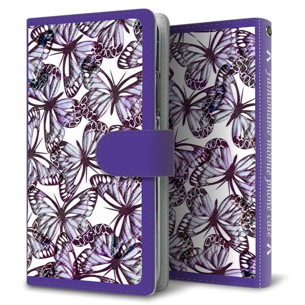 Google Pixel 5a (5G) 高画質仕上げ プリント手帳型ケース(通常型)【SC903 ガーデンバタフライ パープル】