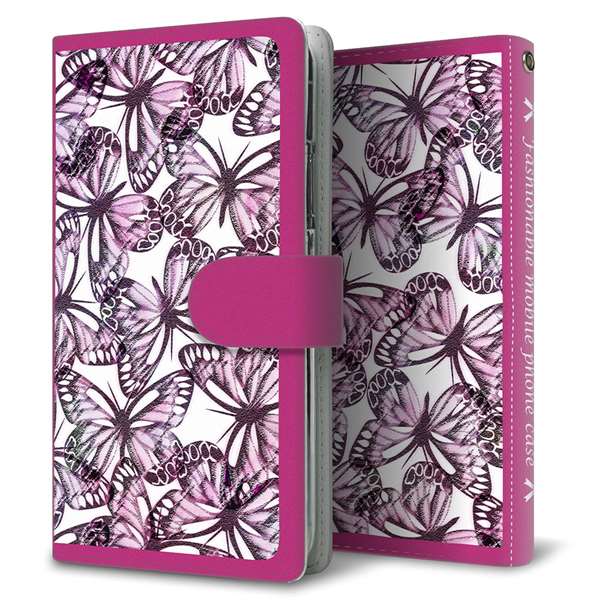 Redmi Note 11 Pro 5G 高画質仕上げ プリント手帳型ケース(通常型)【SC904 ガーデンバタフライ ピンク】