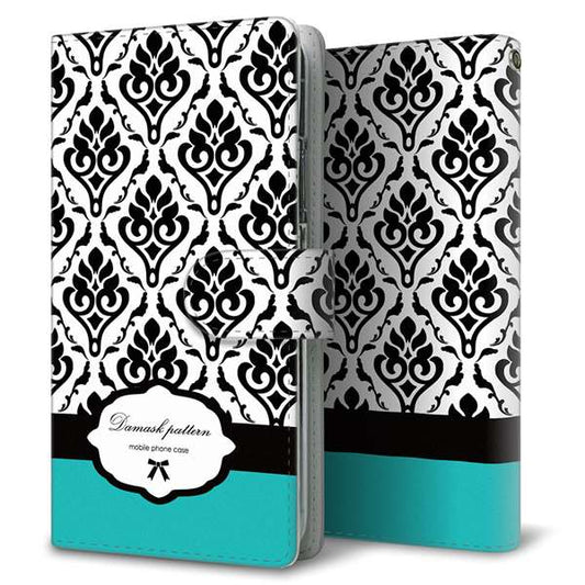 AQUOS R5G SH-51A docomo 高画質仕上げ プリント手帳型ケース(通常型)ダマスク柄